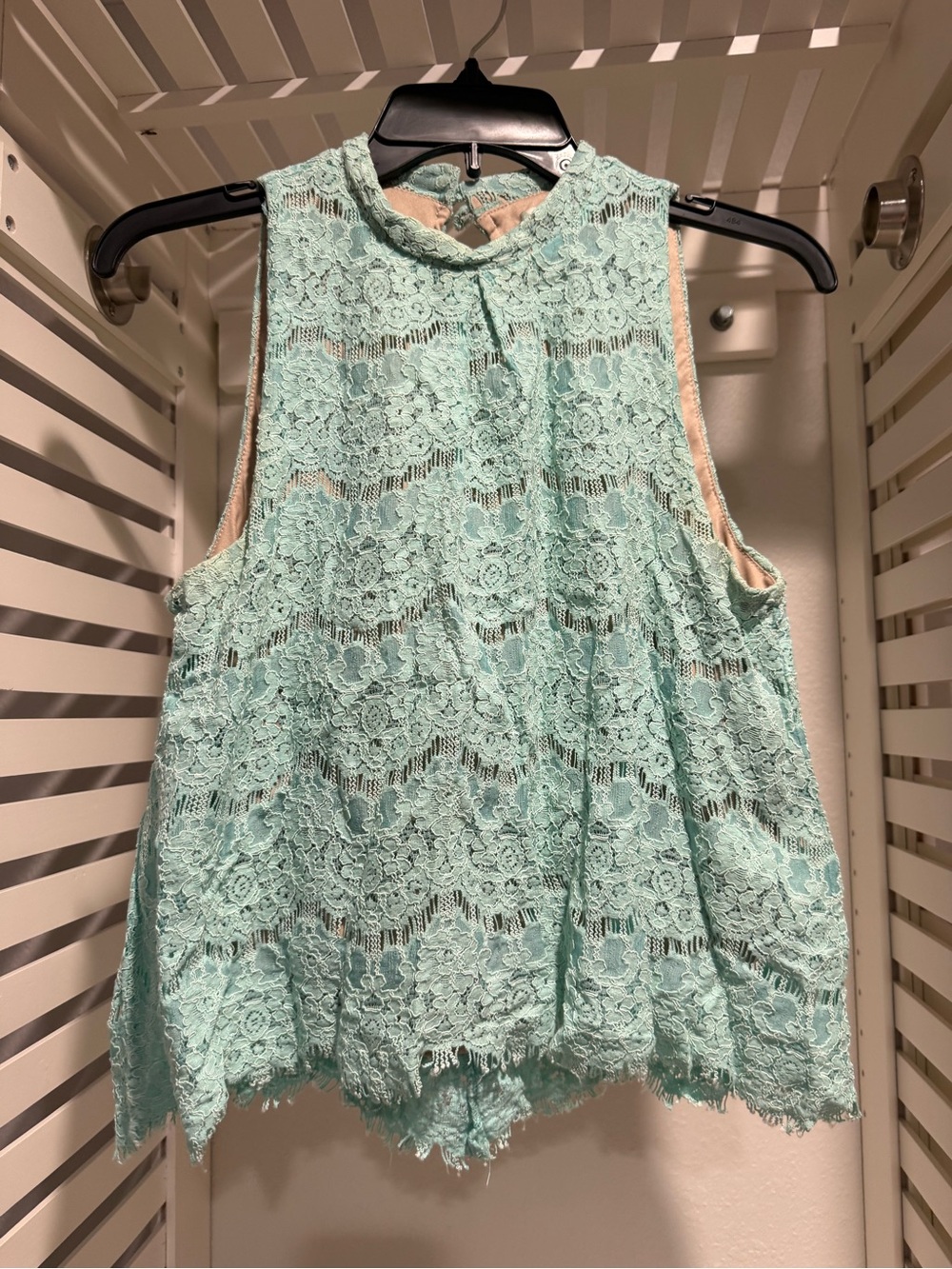 Lace Sleeveless Shell Top - Mints
